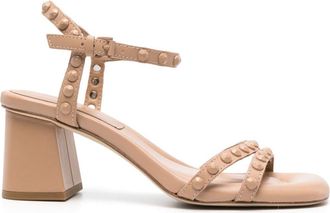 Ash Jody Bis studded sandals - women - Leather/Leather/Leather/Rubber - 36 - Neutrals