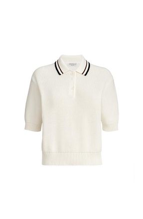 Brunello Cucinelli Rib knit polo in White at Nordstrom, Size Xx-Large Eu