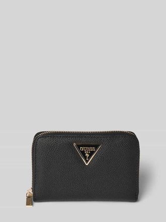 Guess Portemonnaie mit Label-Applikation Modell LAUREL II in Black, Gr&ouml;&szlig;e 1