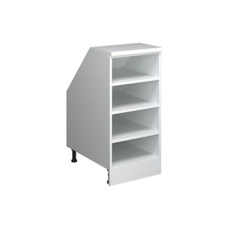 Vicco Armario De Cocina Para Techo Inclinado R-line, Blanco, 40 Cm Con 4 Compartimentos, Carcasa 60 Cm De Profundidad, Vicco