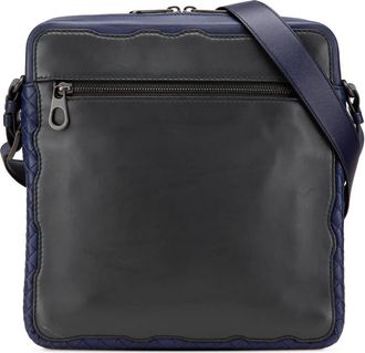 Bottega Veneta Pre-owned Bottega Veneta Intrecciato Trimmed Leather Crossbody Unisex B07570474M