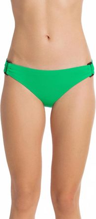 Helen Jon Tortoise Hipster Swim Bottom In Textured Kelly Green