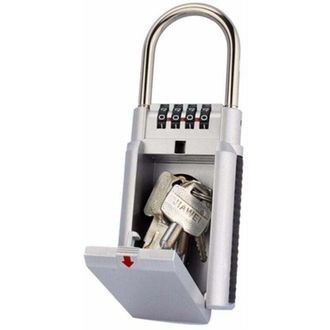 OEM Caja De Seguridad Para Llaves, Caja De Llaves Con Combinaci&oacute;n, Caja Fuerte Con Combinaci&oacute;n, Almacenamiento Seguro - Plata-crezuo