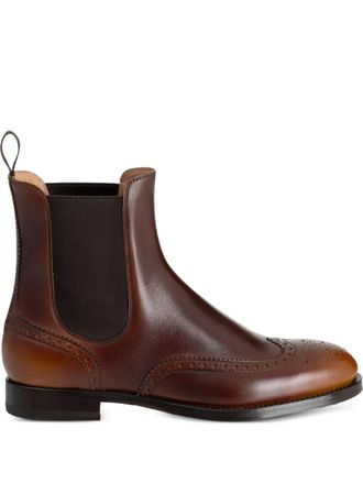 Santoni Delia brogue laarzen - Bruin