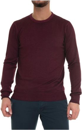 Gran Sasso Steen Gewassen Wol Slim Fit Pullover - Heren - Ronde hals truien - Rood - 3XL - Wol - Truien & Vesten