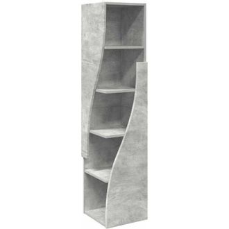 vidaXL Mobile angolare Grigio cemento 32x32x140cm Legno multistrato vidaXL
