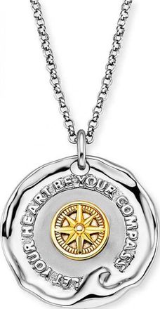 Engelsrufer Womens ERN-TALISMAN-WAVE-BI Ladies Talisman Necklace - Multicolour Sterling Silver - One Size