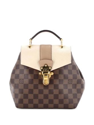 Louis Vuitton Clapton Damier and Leather backpack - Brown