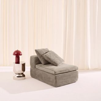 Sweeek M&oacute;dulo para sof&aacute; envasado al vac&iacute;o modular de tela chenilla, beige