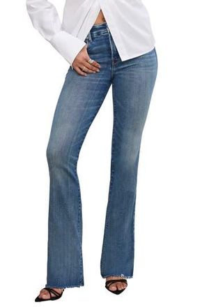 Good American Soft Tech Good Classic Bootcut Jeans in Indigo863 at Nordstrom Rack