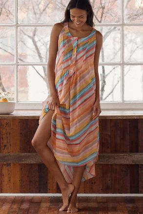 Papinelle Sleepwear Cotton Sophie Stripe Midi Dress