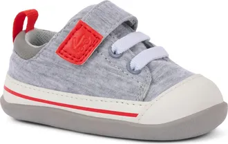 See Kai Run Kids Mini Stevie Sneaker in Gray Jersey/red at Nordstrom, Size 5