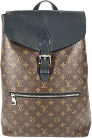 Louis Vuitton Pre-owned Backpacks, male, Brown, Size: ONE SIZE Pre-owned Vintage Canvas Backpack