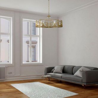 Maytoni Bowi L&aacute;mpara Colgante De Techo Cil&iacute;ndrica Oro, 8 Luces, E14