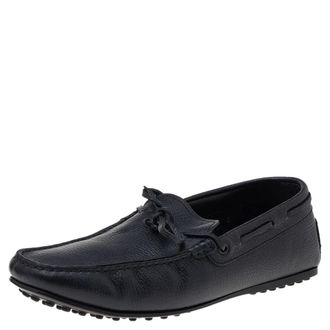 Tod's Tods Black Leather Slip On Loafers