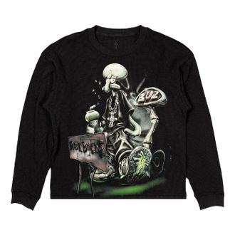 Travis Scott Cactus Jack by Travis Scott x Spongebob Rock Bottom Thermal Long-Sleeve Black 01945-10004CJBTSX-BLAC-066
