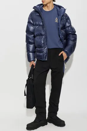 Moncler T-shirt With Patch, Mens, Navy Blue