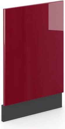 Vicco Panel frontal Fame-Line, Rojo Burdeos alto brillo, 45 cm sin encimera