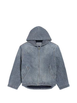Balenciaga denim katoenen jack met capuchon