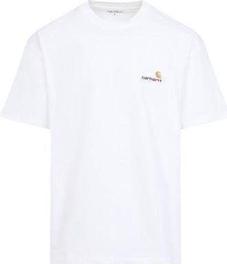 Carhartt Work in Progress White Crew Neck Logo T-Shirt