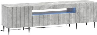 vidaXL Mueble De Tv Led Gris Hormig&oacute;n Madera De Ingenier&iacute;a Vidaxl