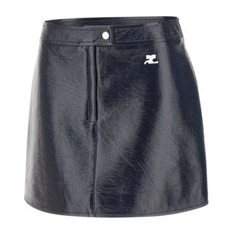 Courr&egrave;ges Dames, Rokken, Blauw, Maat: L Leer