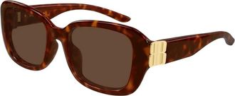 Balenciaga 0508Sk Zonnebril - Dames - Accessoires - Bruin - Maat: 55 MM Polyamide