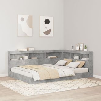 Berkfield Home Storage Headboard Concrete grey 160 cm Engineered wood