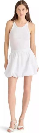 Steve Madden Luca Mini Skirt Womens White Bubble Hem Elastic Waist PALL234