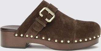 Chlo&eacute; Mules Jeannette in pelle scamosciata con borchie e cinturino