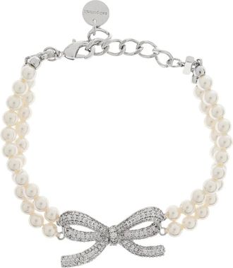 Self Portrait Bracciale con perle sintetiche - Argento