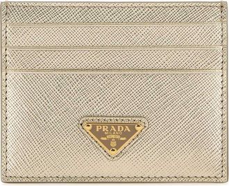 Prada Gold Leather Card Holder