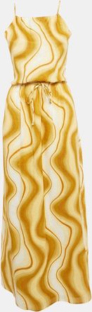 Faithfull The Brand Faithfull The Brand Yellow Piedra Linen Cut-Out Maxi Dress