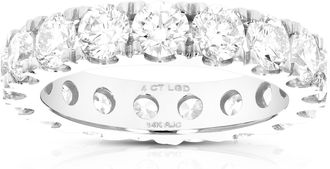Vir Jewels 4 cttw Lab Grown Diamond Eternity Ring Wedding Band in 14K White Gold For Women