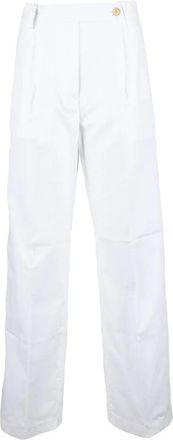 Department Five High-Waisted White Trousers