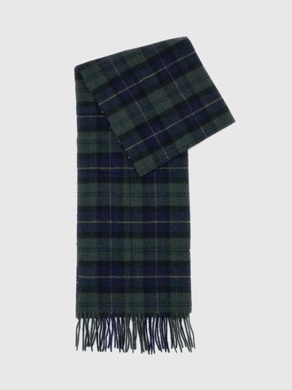 Barbour 100% Lambswool Scarf with Classic Tartan Pattern and Fringes