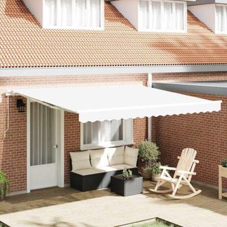 vidaXL Toldo Retr&aacute;ctil Blanco 400 X 300 Cm Poli&eacute;ster Vidaxl