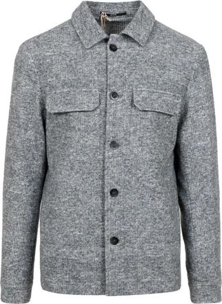 AT.P. CO Flannel Madras Shirt Jacket - Heren - Zomerjassen - Grijs - L - Wol - Jassen