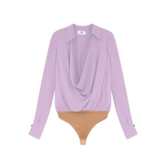 Elisabetta Franchi Dames, Tops, Paars, Maat: M Viscose