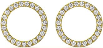 Pompeii3 1/4Ct Circle Diamond Earrings in White, Yellow, or Rose Gold Lab Grown