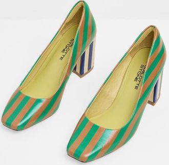 Charlotte Stone Estee Multicolor Square Toe Pump in Kite at Nordstrom, Size 13