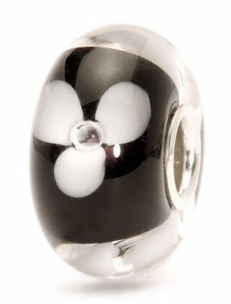 Trollbeads Womens Flower Glass Bead Charm In White