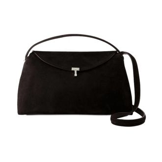 Toteme T-Lock Top Handle Bag - Dames - Handtassen - Bruin - ONE Size - Katoen - Tassen