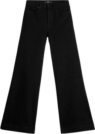 7 For All Mankind Hoge Taille Flare Fit Dames Jeans - Dames - Loose Fit Jeans - Zwart - W25 - Katoen - Jeans