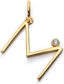Monica Vinader Lab Grown Diamond Initial Pendant in 18K Gold Vermeil /Diamond at Nordstrom