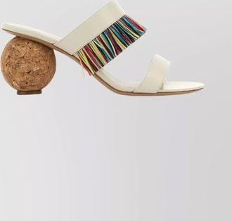 Ferragamo unique mules with colorful fringe detail