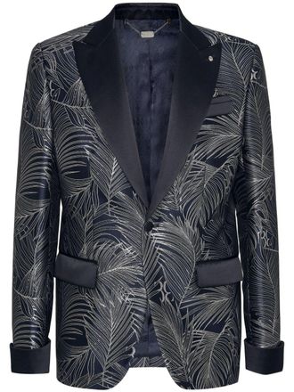 Billionaire Boys Club jacquard single-breasted blazer - Blue