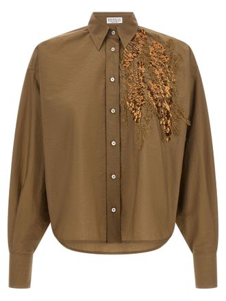 Brunello Cucinelli Womens Dazzling Seabed Embroidery Shirt