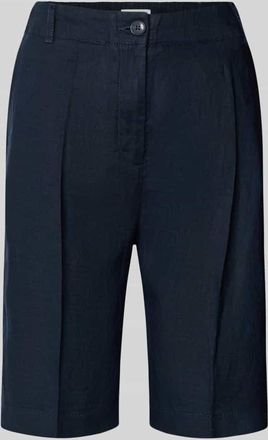 Christian Berg Leinenshorts mit Eingrifftaschen in Dunkelblau, Gr&ouml;&szlig;e 42