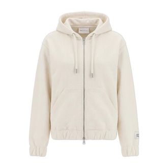 Ami Sudadera con cremallera de algod&oacute;n - Sweatshirts & Hoodies - Mujer - Beige - 2XS